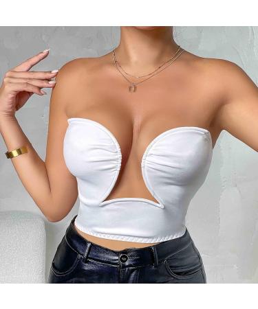 Shop Stylish Women's Underwire Tank Top - V-Neck Casual Sleeveless Camisole with Milk Collection Cups for Breastfeeding - XS White - Buy Online on GoSupps.com