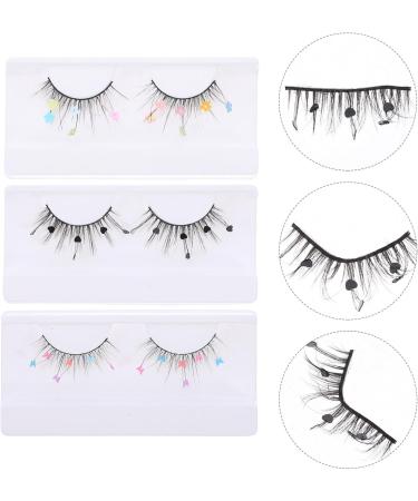 Beavorty 3 Pairs false lashes fake eyelashes natural eyelashes colored lash extensions lashes natural cosplay lashes women lashes makeup eyelashes cosmetic lashes Imitation slim extend - Buy Online on GoSupps.com