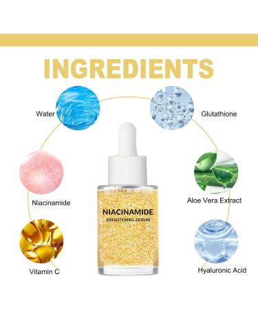 KOAHDE Nicotinamide Brightening Essence Nicotinamide Moisturizing Serum Whitening Anti-Aging Essence Moisturizing and Brightening Skin Nicotinamide Skin Brightening Essence Moisturizing & Rejuvenating - Buy Online on GoSupps.com