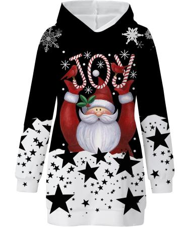 Hanxiulin Women's Christmas Hoodie Dress - Oversized Long-Sleeved Sweatshirt with Print for Autumn Winter - XL - Buy Online on GoSupps.com