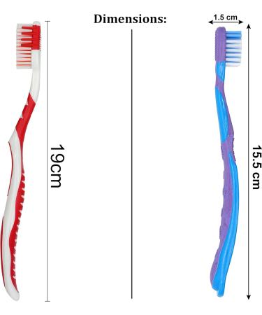 9Pcs Toothbrush Set for Dental Care 19cm Toothbrushes with Soft Bristles and Convenient Handle Non-Toxic Toothbrushes for 3+Y 9 Pack - Buy Online on GoSupps.com