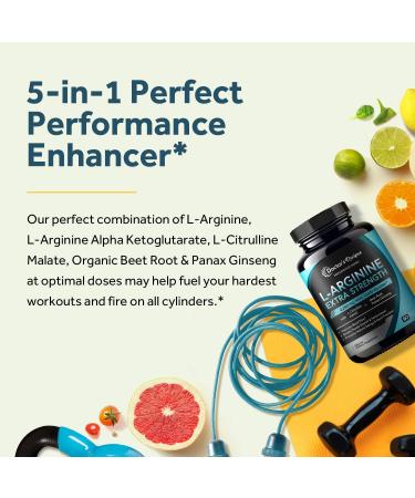 Doctor s Recipes L-Arginine AAKG Capsules for Men & Women - 2250mg High Dose Nitric Oxide Booster with L-Citrulline, Beet Root, Panax Ginseng for Muscle Vascularity, Performance & Heart Health - Non-GMO - Buy Online on GoSupps.com
