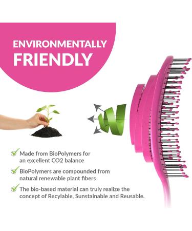 marQus Detangle Hair Brush - Ultra-Soft Bristles for Women and Men - Glide Through Tangles with Ease - For All Hair Types - Wet and Dry - 1 pcs Pink Brush - Buy Online on GoSupps.com