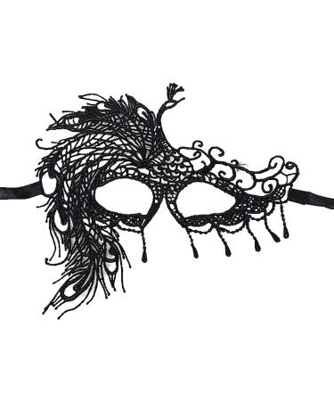 Shakven Lace Eye Masque Black Lace Eye Masque - Animal-Shaped Eyemask Festivals Decoration Themed Party Cosplay for Prom