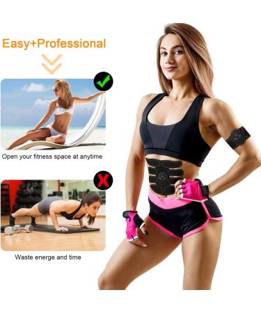 SPORTLIMIT Abdominal Muscle Toner | Portable Fitness Equipment for Abs, Arms, and Legs | Home & Office Workout | 10 Free Gel Pads | Abs Stimulator for Men and Women - Buy Online on GoSupps.com