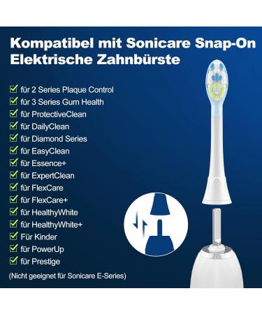 Superior Clean Brush Heads for Philips Sonicare - 8 Pack White | International Shipping Available - Buy Online on GoSupps.com
