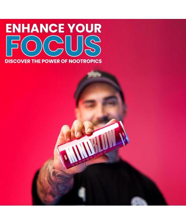 Mind Blow Lite Energy Drink Pack of 24 355ml Cans Pink Lemonade Nootropics Drink for Energy Focus and Happiness for Students Entrepreneurs Hard Workers & Gamers. - Buy Online on GoSupps.com
