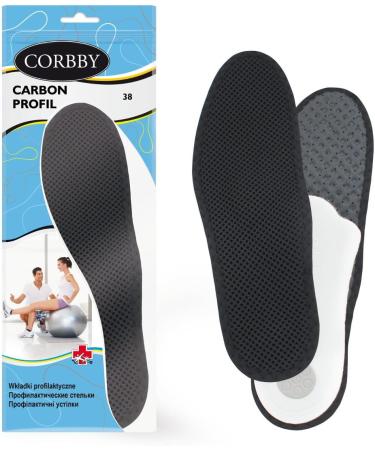 Fabacare Corbby Premium Shoe Inserts - Orthopedic Activated Carbon Insoles for Sneakers (EU 35-46) - Breathable Mesh Pelotte & Ferrage Insulation - Buy Online on GoSupps.com