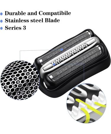 Buy Braun Series 3 32B Electric Shaving Head - Replacement Foil & Blade Accessories for Smooth Shaves - Buy Online on GoSupps.com