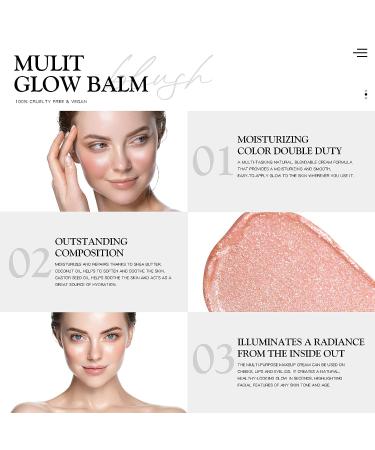 BayFree Multi Glow Balm Cream Blush - Radiant Finish & Hydrating Face Makeup - Buy Online on GoSupps.com
