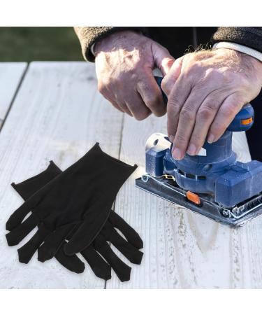 Milists 12 Pairs Black Cotton Gloves for Cosmetic Moisturizing & Jewelry Inspections - Size L Thicken - Buy Online on GoSupps.com