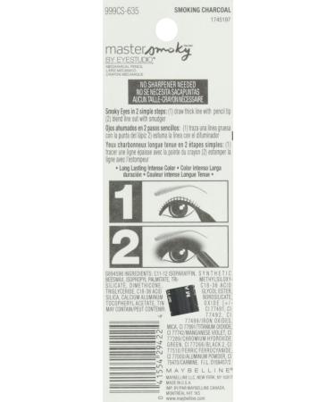 Maybelline Eye Studio Master Smoky Shadow Pencil in Smoking Charcoal - 0.018 oz - Buy Online on GoSupps.com