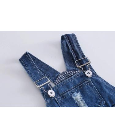 KIDSCOOL SPACE Baby Overalls | Toddler Ripped Denim Workwear 12-18 Months Blue-2082 - Buy Online on GoSupps.com