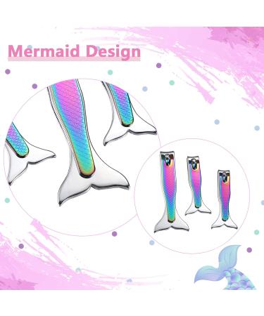 Buy Honoson 4-Piece Mermaid Nail Clipper Set | Stainless Steel Nail Cutter for Women | Perfect Birthday & Christmas Gifts | Sturdy Fingernail & Toenail Grooming - Buy Online on GoSupps.com