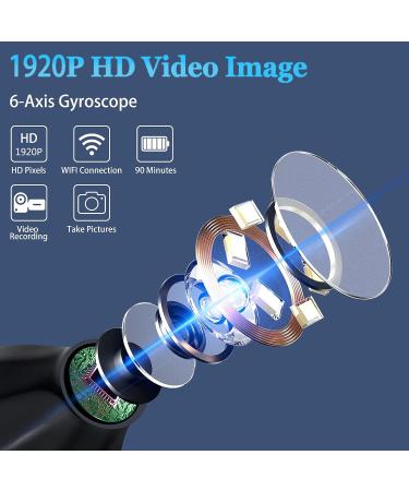 1920P HD Ear Wax Removal Tool with Camera | Soft Silicone Ear Scoop for Cleaning | 6 LED Lights | Compatible with iPhone, iPad, Android - Black - Buy Online on GoSupps.com