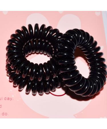 Miya 6 Set High-Quality Hair Ties - Black & Brown Elastic Telephone Cable Accessories Hair Rubber & Bracelet - Perfect for All Hair Types - Buy Online on GoSupps.com