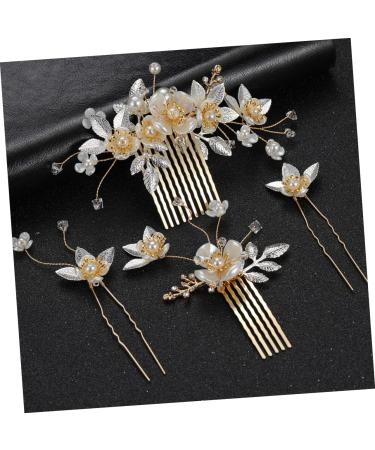 Angoily 2 Sets Hair Accessories Flower Decor Bridal Hair Pin Hair Decor Wedding Decor Bride Headpieces for Wedding Bridal Headpiece Flower Headpiece Zinc Alloy Pearl Women's Comb - Buy Online on GoSupps.com