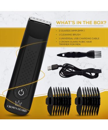 Crown Guard Ball Trimmer - USB Rechargeable Electric Men's Body Groomer | Waterproof & Cordless Pubic Hair Shaver | Lightweight & Luxury Ball Shaver - Buy Online on GoSupps.com