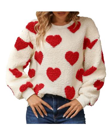 Hanxiulin coat plush jacket hoodie jacket oversize winter coat women fleece jacket warm sweater windproof coat thick coat outerwear bubble bladder fleece jacket red s