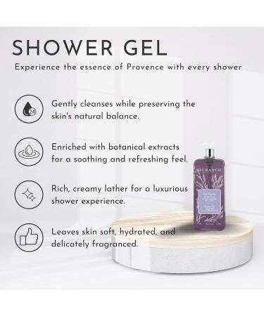 Durance Lavender Marseille Shower Gel 750ml - Body Wash With Almond & Olive Oils - Gently Cleanses Hydrates & Softens Skin - Vegan Friendly - Buy Online on GoSupps.com