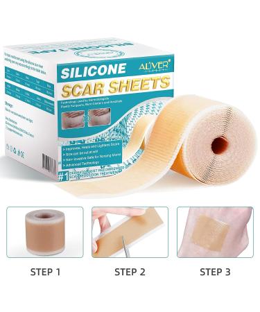 Silicone Scar Tape Roll for Surgery Scars - Easy Tear Removal - 1.6x120 - Medical Grade Soft Silicone Sheets - Buy Online on GoSupps.com