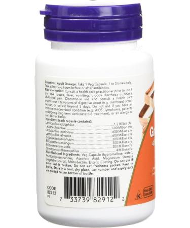 NOW Supplements Gr8-Dophilus Capsules 60 Count - Buy Online on GoSupps.com