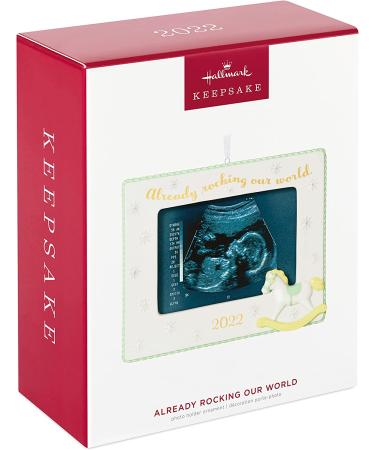 Hallmark Keepsake Christmas Ornament 2022: Rocking Our World Sonogram Picture Frame - Porcelain - Buy Online on GoSupps.com