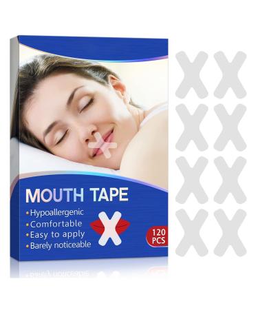 120 Pcs Mouth Tape for Sleeping Advanced Gentle Sleep Strips for Better Nose Breathing Anti Snoring Devices Less Mouth Breathing Improved Nighttime Instant Snoring Relief