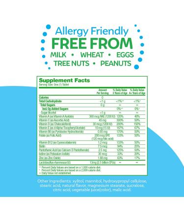 Culturelle Kids Probiotics Multivitamin Fruit Punch - 50 Chewable Tablets for Ages 3+ - Buy Online on GoSupps.com