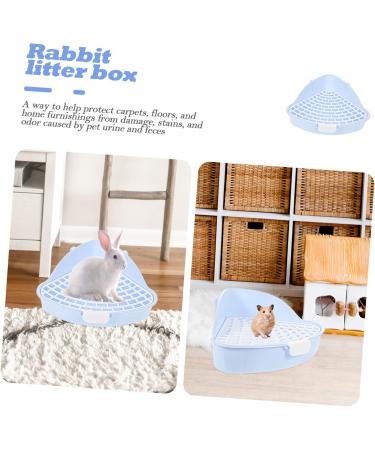 HANABASS Box Rabbit Toilet Rabbits Training Toilet Ferret Cage Small Animal Rabbit Bedding Rat Cage Bunny Pp 25X20X10CM Blue - Buy Online on GoSupps.com