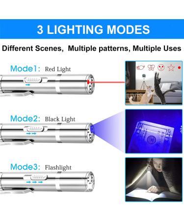 Laser Pointer Cat Toy - Interactive Red Dot Clicker for Indoor Cats and Dogs - Long Range Outdoor Chaser Teaser Stick - USB Rechargeable - Bright LED Light - Training Tool - Buy Online on GoSupps.com