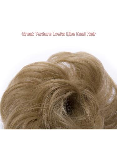 Buy 2PCs Hair Tie & Extensions - Realistic Ash Blond Bun & Thickening Rubber Bands | 70g/Pack - Buy Online on GoSupps.com