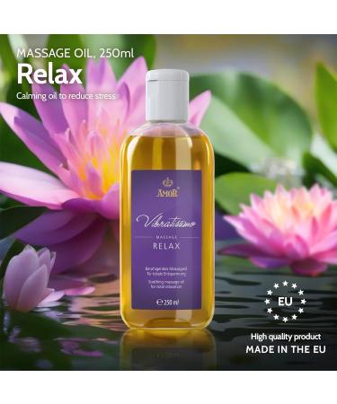 Vibratissimo Relax Soothing Massage Oil for Relaxation Erotic Love Oil Relax 250 ml (Pack of 1) - Buy Online on GoSupps.com