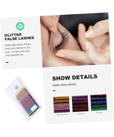 minkissy 6 Pairs Glitter False Eyelashes Halloween Glitter Lash Extensions Cosplay Lashes Color Lashes Extension Glitter Lashes False Lash Flash Costume Fake Lashes Artificial Extend Fiber - Buy Online on GoSupps.com