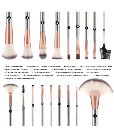 Nestling 6 Professional Makeup Brush Set | PU Leather Bag & Wooden Handle | Ideal for Cosmetics Application - Buy Online on GoSupps.com