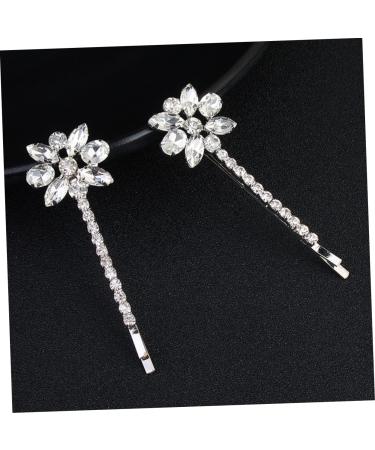 minkissy 6 Pairs Bridal Rhinestone Barrette Rhinestone Hair Accessories Rhinestone Headpiece Metal Hair Barrettes Rhinestones Hair Pin 90s Hair Accessories Flower Hair Clips for Women Bride - Buy Online on GoSupps.com