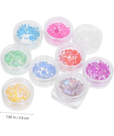 POPETPOP 9 Boxes Nail Decoration Glass Jewlery Jewelry Acrylic Nail Gems Tiny Beads Nail Beads for Acrylic Nails Gems for Nails Nail Art Beads Crystal Beads Candy - Buy Online on GoSupps.com