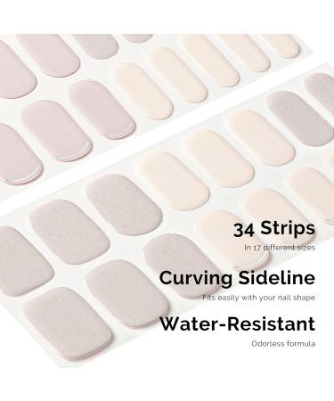 NAILOG Semi Cured Gel Nail Strips 34 pcs Salon-Quality Gel Nail Stickers Long Lasting Nail Wraps for Women with Soft Gel Finish Animal Print Isabelle - Buy Online on GoSupps.com