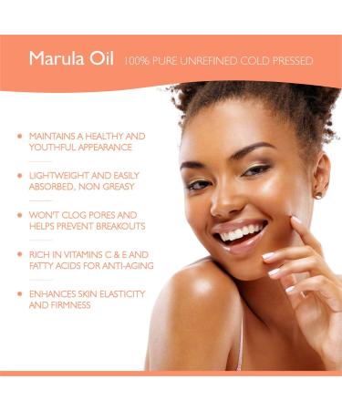 Organic Marula Oil 1oz - Cold Pressed Hydrating Facial Oil for Glowing Skin | International Shipping Available - Buy Online on GoSupps.com