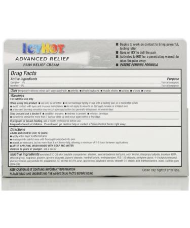 Icy Hot Advanced Pain Relief Cream 2oz - Fast-Acting Relief for Aches and Pains - Buy Online on GoSupps.com