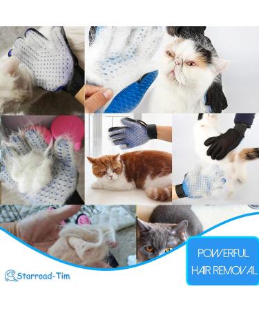 SSRIVER Petement Fur Care Glove - Gentle Depilation & Massage for Dogs Cats & Horses - Blue Mitt for Short & Long Fur - Buy Online on GoSupps.com