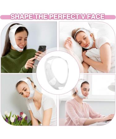 WLLHYF V Line Lifting Mask Reusable Double Chin Reducer Chin Strap Face Belts V Line Face Toning Belts Lift and Tighten Prevent Sagging Women(white) - Buy Online on GoSupps.com