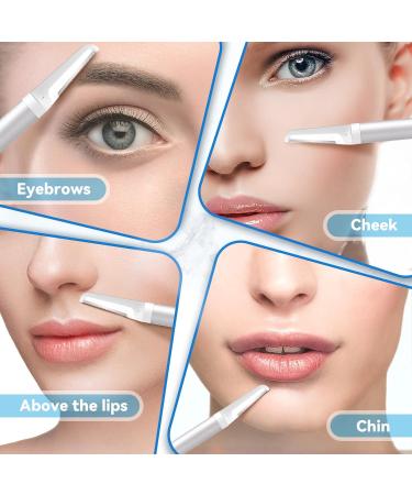 Dermaplane Razor with 4 Blades - Exfoliating Face Razors for Women | Remove Peach Fuzz & Dead Skin Durable Eyebrow Razors - Silver - Buy Online on GoSupps.com