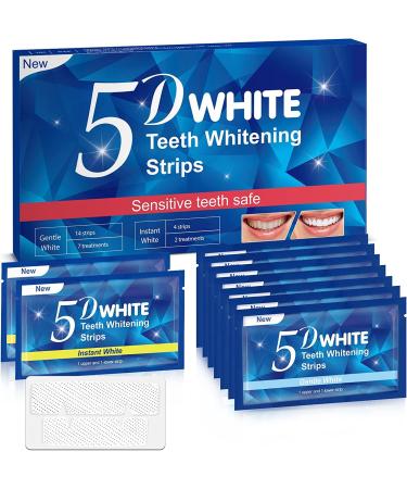 Teeth Whitening Strips, Enamel Safe Teeth Whitening Strips, 14 Sensitive Strips + 4 Instant Strong Whitening Strips for Teeth, Teeth Whitener for Home Use ( 7+2 Pouches ) Mint