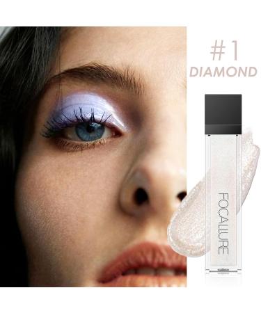 FOCALLURE Diamond Glitter Eyeshadow - Waterproof Metallic Shimmer Eye Shadow - Buy Online on GoSupps.com