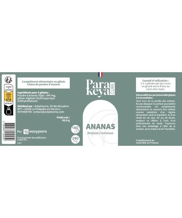 Ananas | Compl ment Alimentaire | 180 G lules 180 unit (Lot de 1) - Buy Online on GoSupps.com