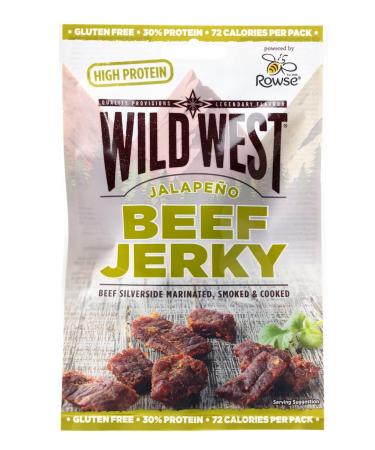 Wild West Beef Jerky Mix Box 60G - High Protein 10 Pack with Sportsbag | Original Honey BBQ Jalapeno & Steak Strips - Buy Online on GoSupps.com