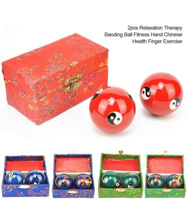 Kisbeibi Baoding Balls - 4.45cm Feng Shui Tai Chi Health Balls with Box | Dragon & Phoenix Design for Meditation & Relaxation - International Shipping Available - Buy Online on GoSupps.com