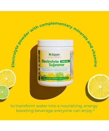 Jigsaw Health Electrolyte Supreme - Lemon Lime - 60 Servings of Electrolytes & Trace Minerals - International Shipping Available - Buy Online on GoSupps.com