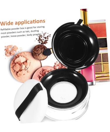 DRESSOOS Makeup Powder Container Travel Foundation Container Travel Size Containers Powder Dispenser Body Powder Puff and Container Loose Powder Containers Powder Puff for Body Powder - Buy Online on GoSupps.com